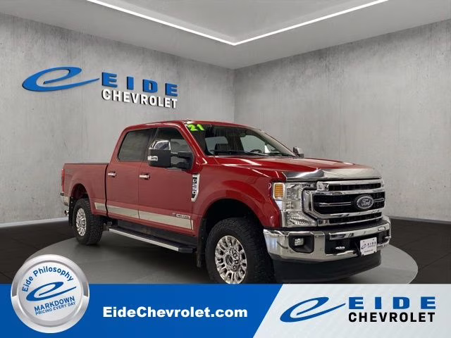 2021 Red Metallic Ford Super Duty F-250 SRW Lariat 4X4 Truck