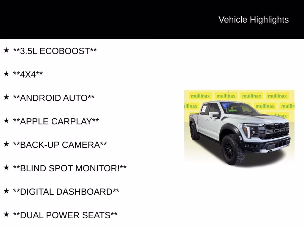 2024 Avalanche Ford F-150 Raptor 4X4 Truck