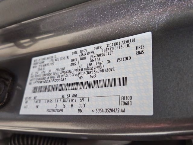 2023 Carbonized Gray Metallic Ford F-150 XLT 4X4 Truck