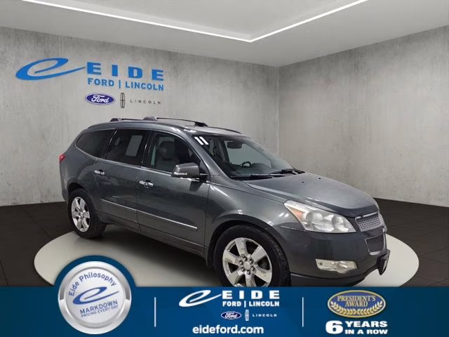 2011 Steel Green Metallic Chevrolet Traverse LTZ AWD SUV