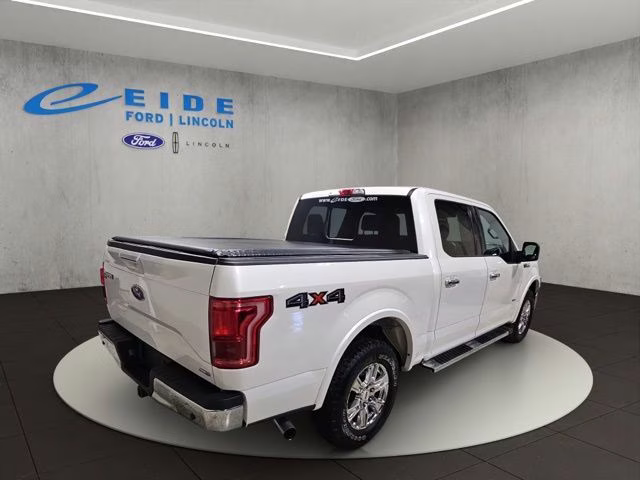 2017 White Platinum Metallic Tri-Coat Ford F-150 Lariat 4X4 Truck