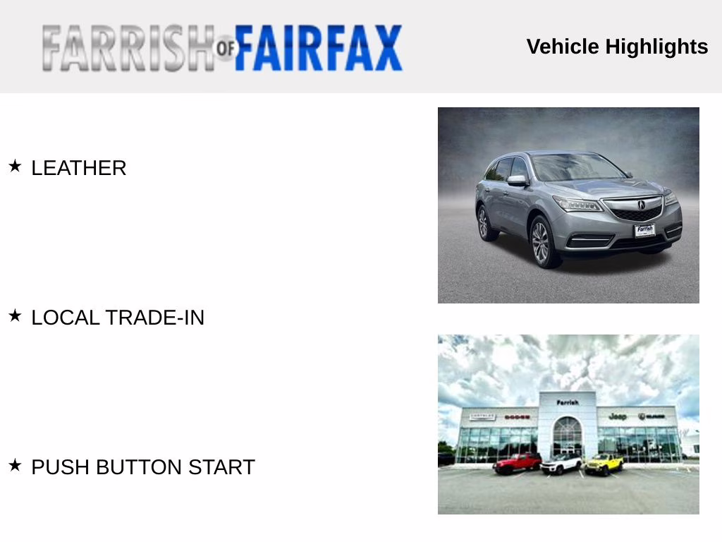 2016 Lunar Silver Metallic Acura MDX 3.5L AWD SUV