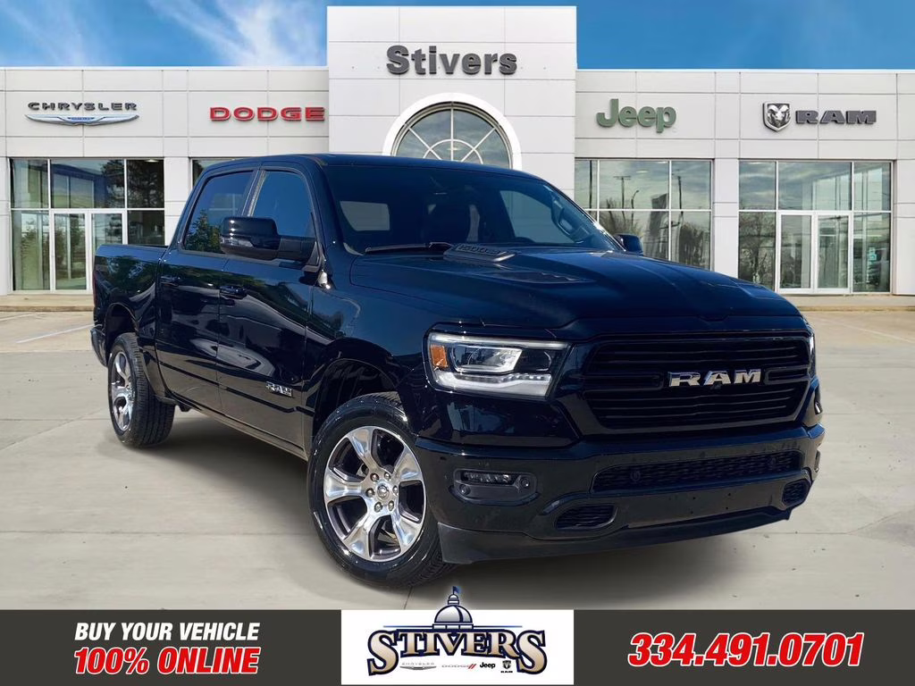 2023 Diamond Black Crystal Pearlcoat Ram 1500 Laramie 4X4 Truck