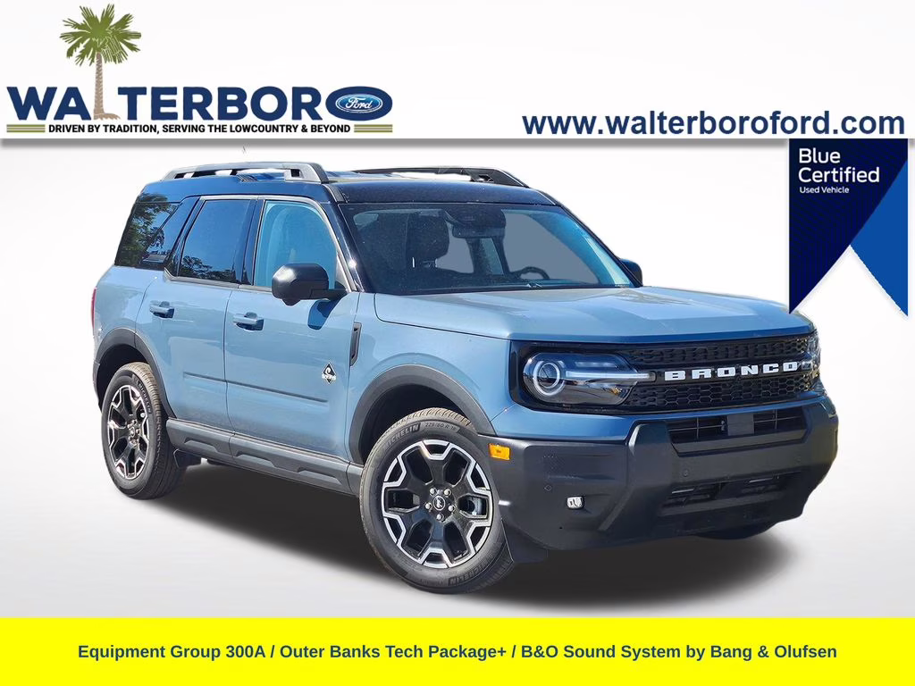 2025 Azure Gray Metallic Ford Bronco Sport Outer Banks 4X4 SUV