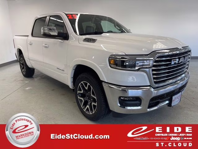 2025 Bright White Clearcoat Ram 1500 Laramie 4X4 Truck