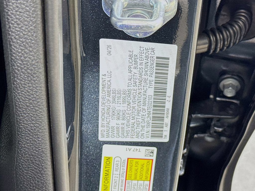 2026 Meteorite Gray Metallic Honda Civic Sport FWD Hatchback