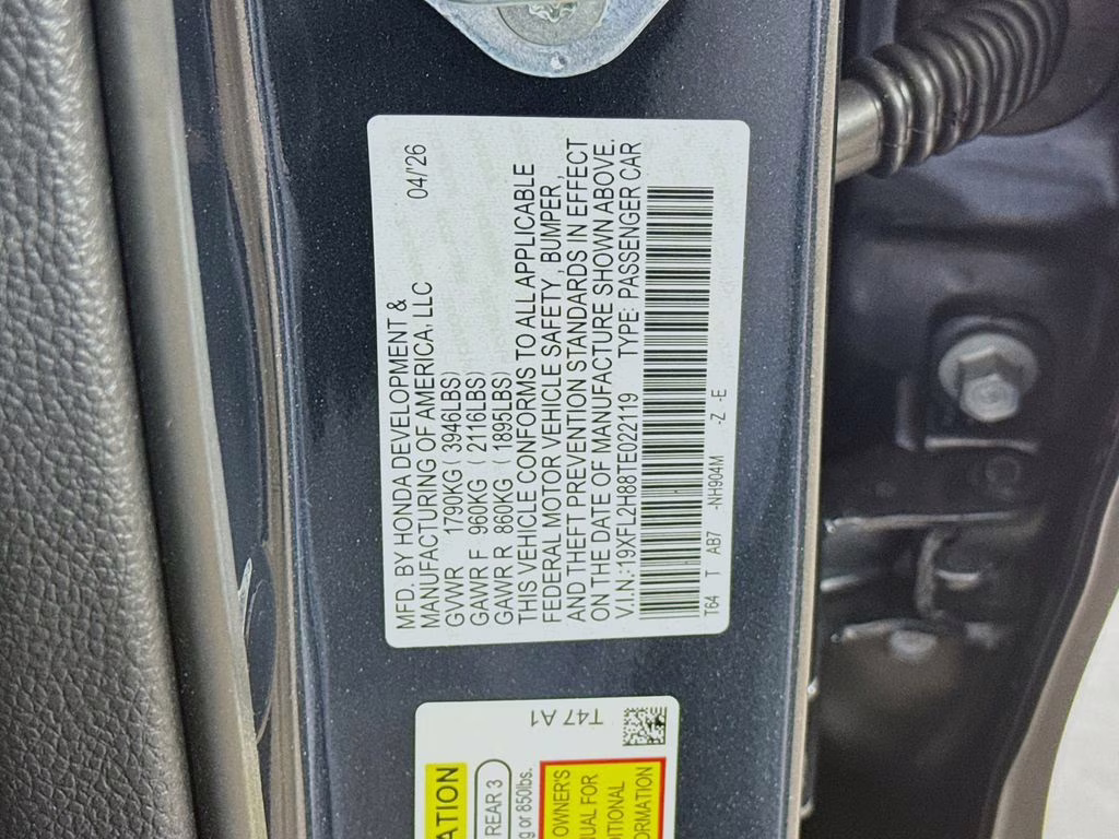 2026 Meteorite Gray Metallic Honda Civic Sport FWD Hatchback