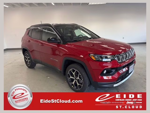 2026 Red Hot Pearlcoat Jeep Compass Limited 4X4 SUV