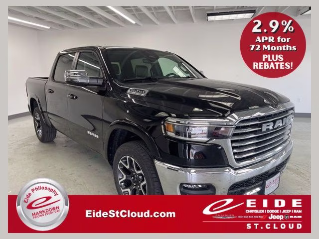 2026 Diamond Black Crystal Pearlcoat Ram 1500 Laramie 4X4 Truck