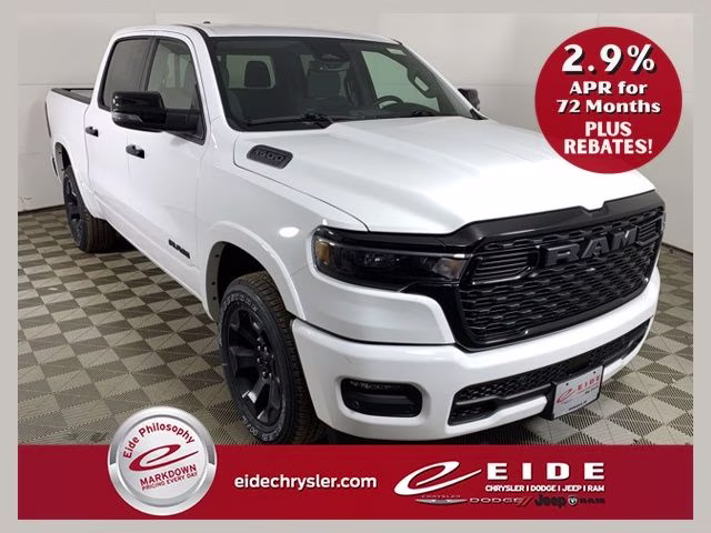 2026 Bright White Clearcoat Ram 1500 Big Horn Night Edition 4X4 Truck