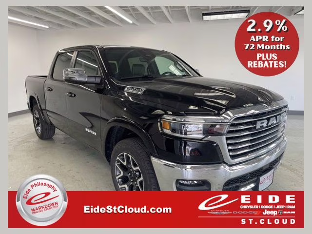 2026 Diamond Black Crystal Pearlcoat Ram 1500 Laramie 4X4 Truck
