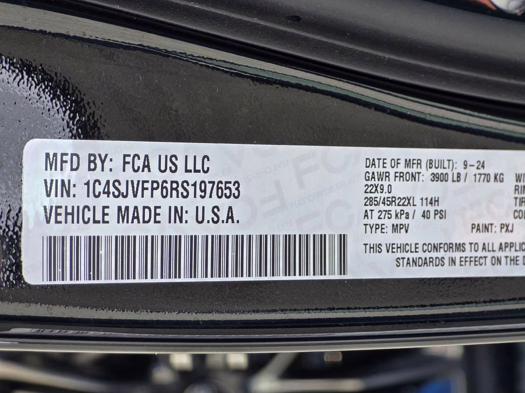 2024 Diamond Black Crystal Pearlcoat Jeep Grand Wagoneer Series II 4X4 SUV