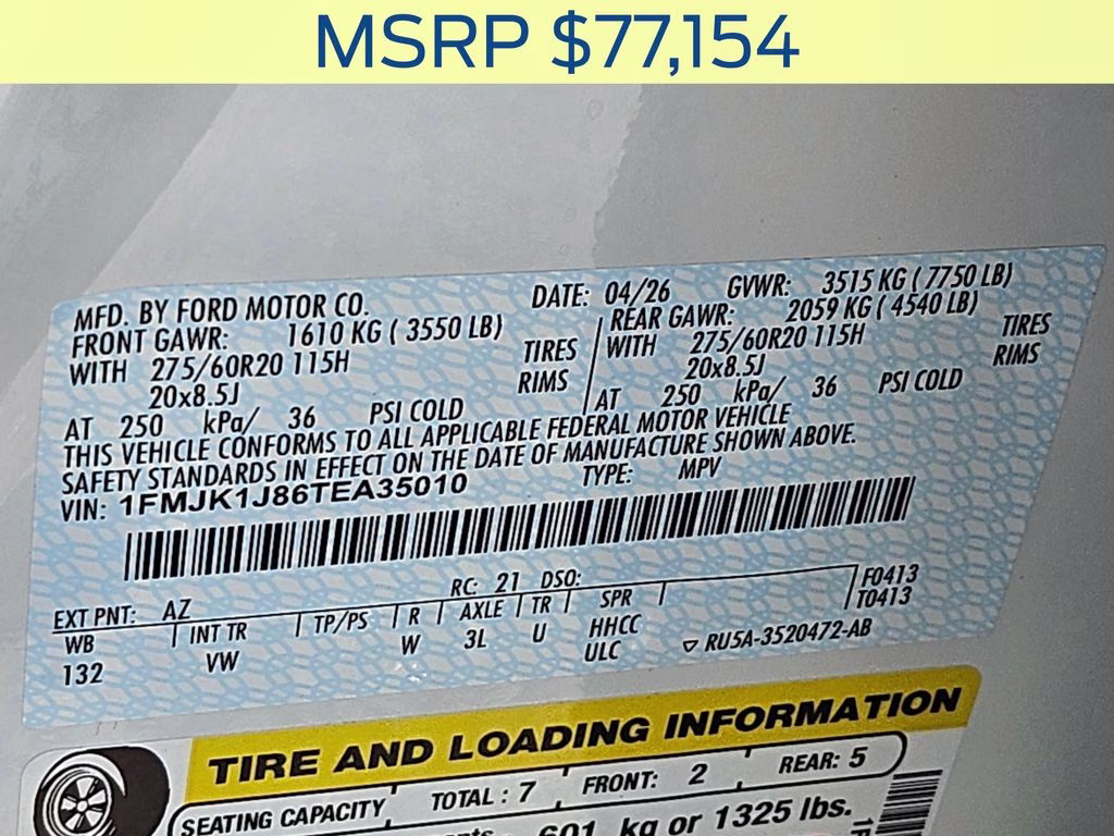 2026 Star White Metallic Tri-Coat Ford Expedition Max Active 4X4 SUV