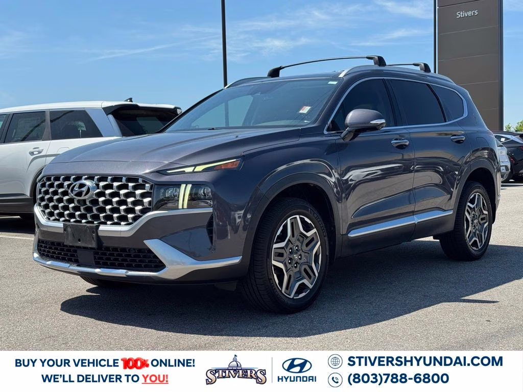 2022 Lagoon Blue Hyundai Santa Fe Hybrid Limited AWD SUV