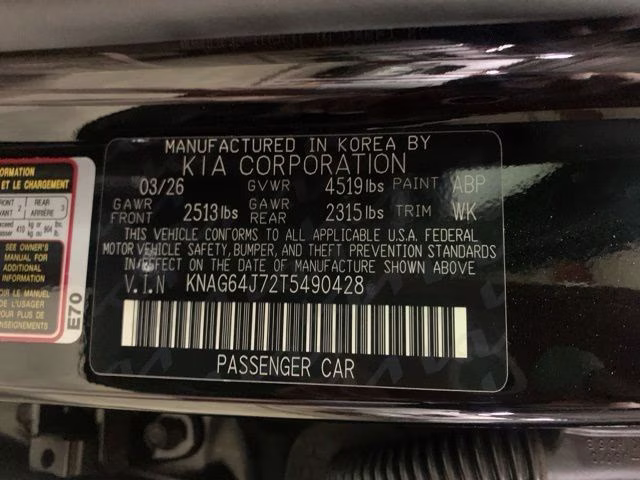 2026 Aurora Black Pearl Kia K5 GT-Line AWD Sedan