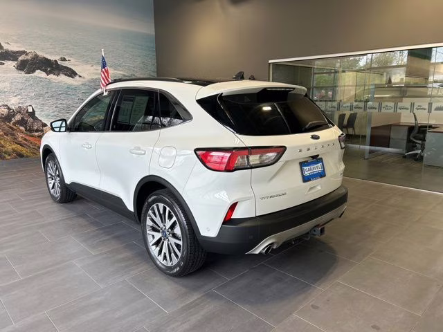2021 White Metallic Ford Escape Titanium AWD SUV