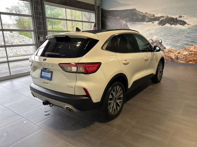 2021 White Metallic Ford Escape Titanium AWD SUV