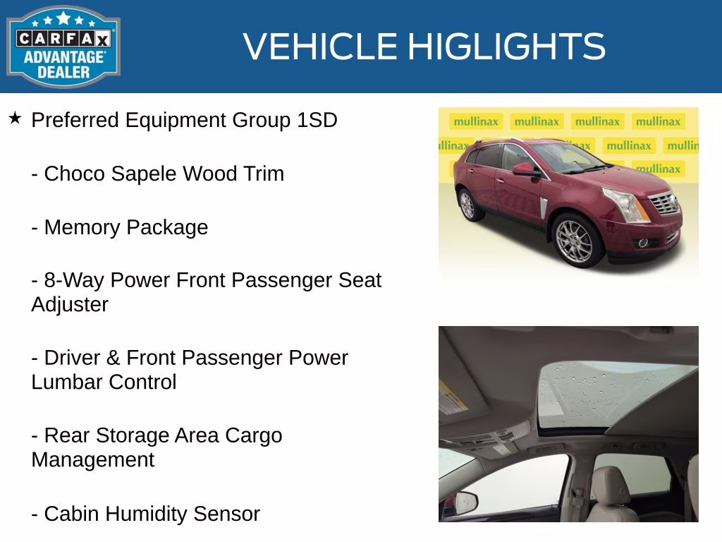 2014 Crystal Red Tintcoat Cadillac SRX Performance FWD SUV