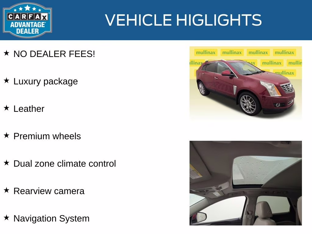 2014 Crystal Red Tintcoat Cadillac SRX Performance FWD SUV