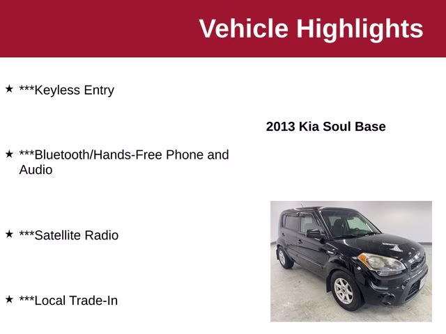2013 Shadow Pearl Metallic Kia Soul Base FWD Hatchback