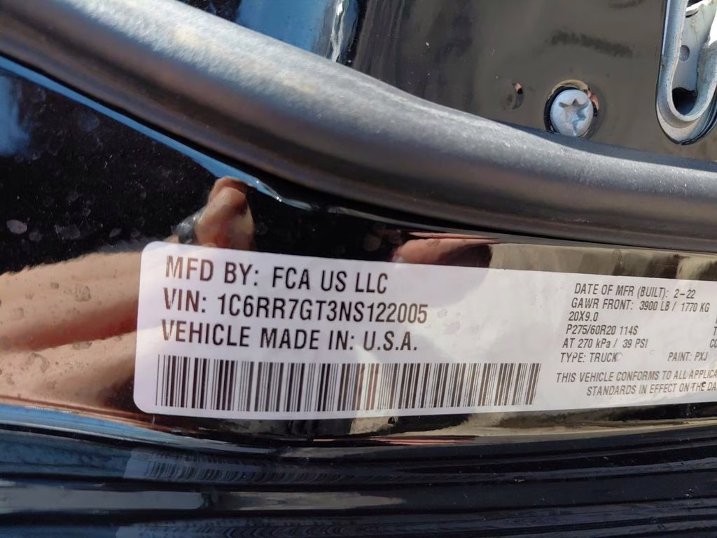 2022 Diamond Black Crystal Pearlcoat Ram 1500 Classic Warlock 4X4 Truck