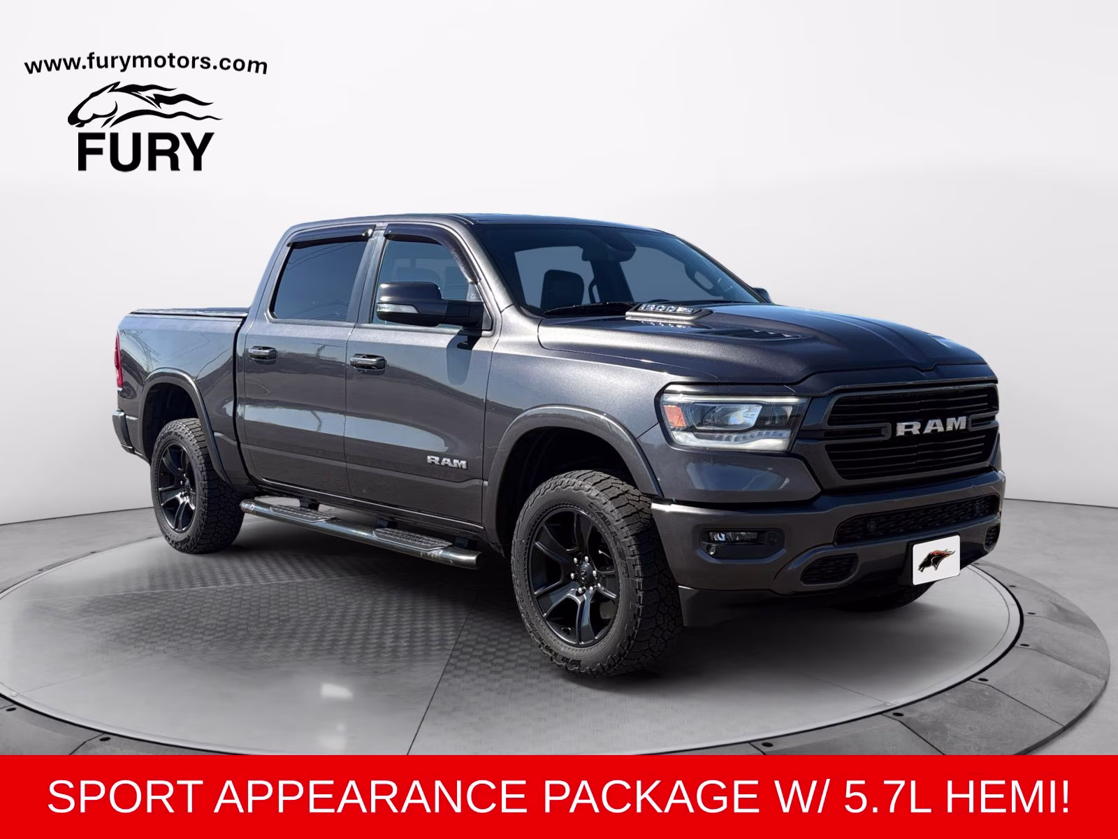 2019 Granite Crystal Metallic Clearcoat Ram 1500 Laramie 4X4 Truck