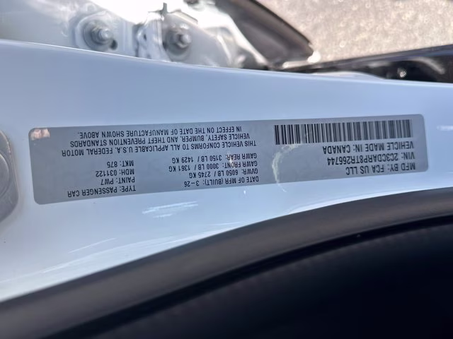 2026 Bright White Clearcoat Dodge Charger Scat Pack AWD Sedan