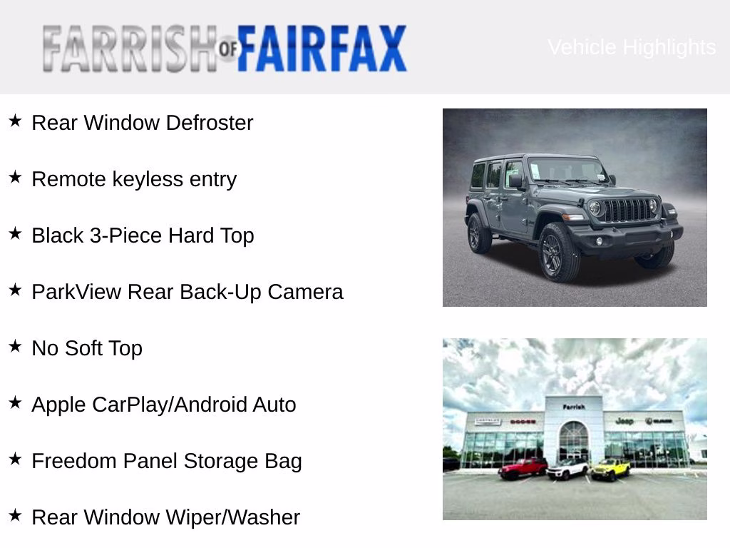 2026 Anvil Clear Coat Jeep Wrangler Sport 4X4 SUV
