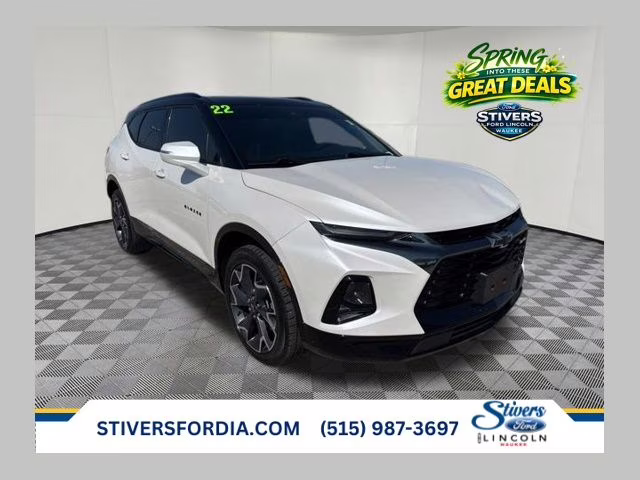 2022 Iridescent Pearl Tricoat Chevrolet Blazer RS AWD SUV