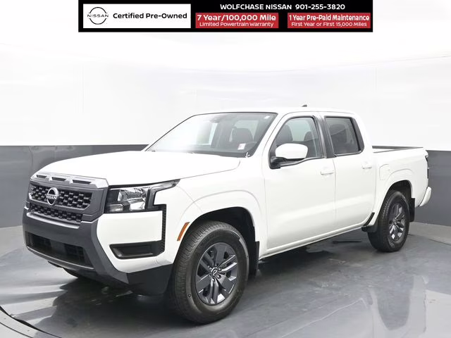2025 Glacier White Nissan Frontier SV RWD Truck
