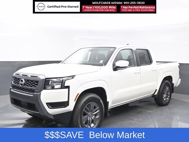 2025 Glacier White Nissan Frontier SV RWD Truck
