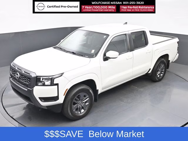 2025 Glacier White Nissan Frontier SV RWD Truck