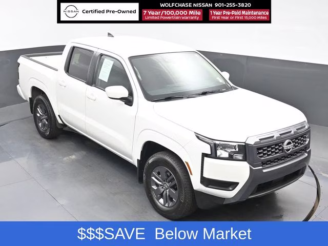 2025 Glacier White Nissan Frontier SV RWD Truck