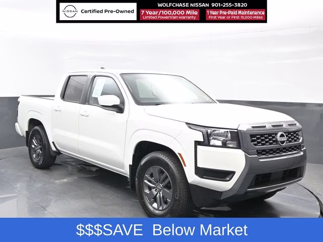 2025 Glacier White Nissan Frontier SV RWD Truck