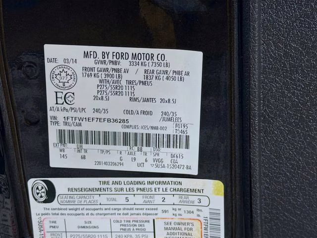 2014 Tuxedo Black Ford F-150 FX4 4X4 Truck