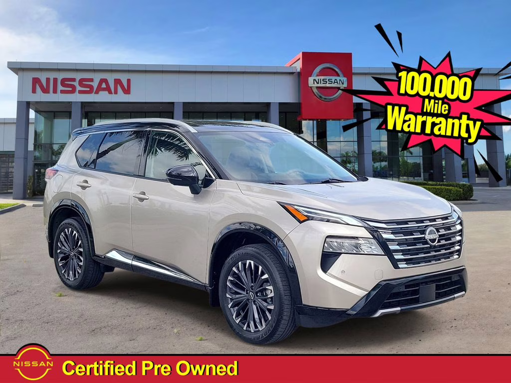 2024 Champagne Silver Metallic Nissan Rogue Platinum FWD SUV