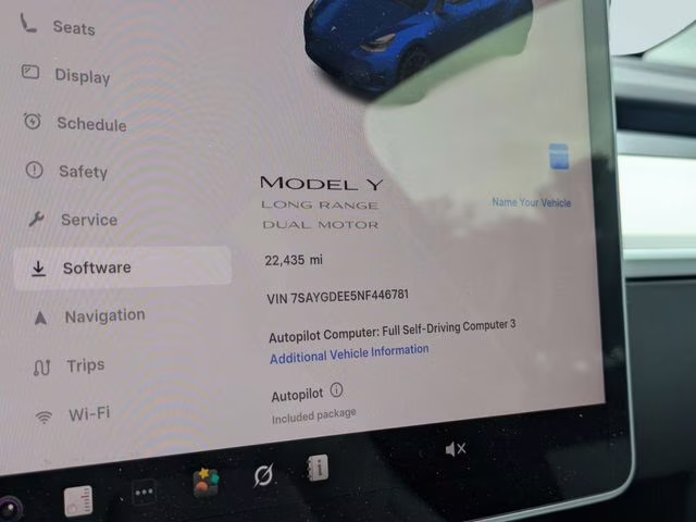 2022 Deep Blue Metallic Tesla Model Y Long Range AWD SUV
