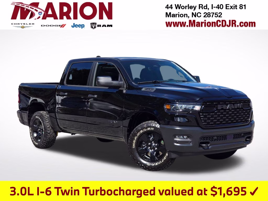 2026 Diamond Black Crystal Pearlcoat Ram 1500 Warlock 4X4 Truck