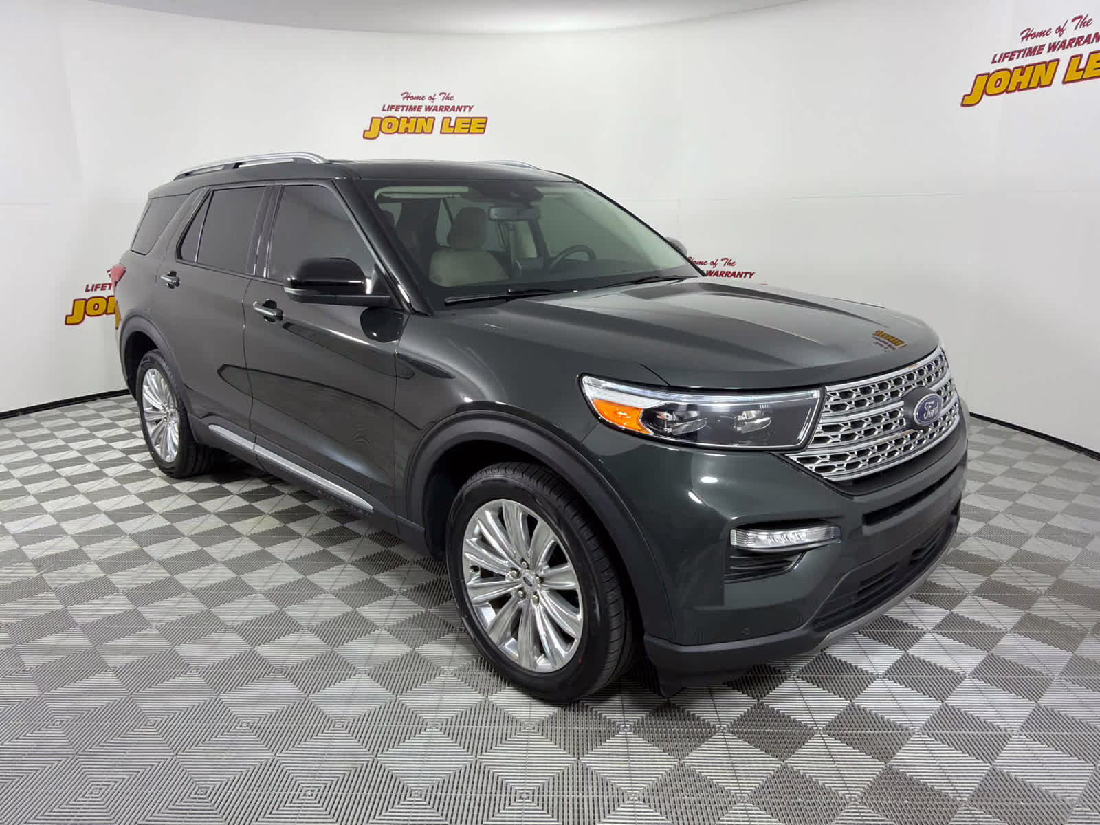 2023 Forged Green Metallic Ford Explorer Limited RWD SUV