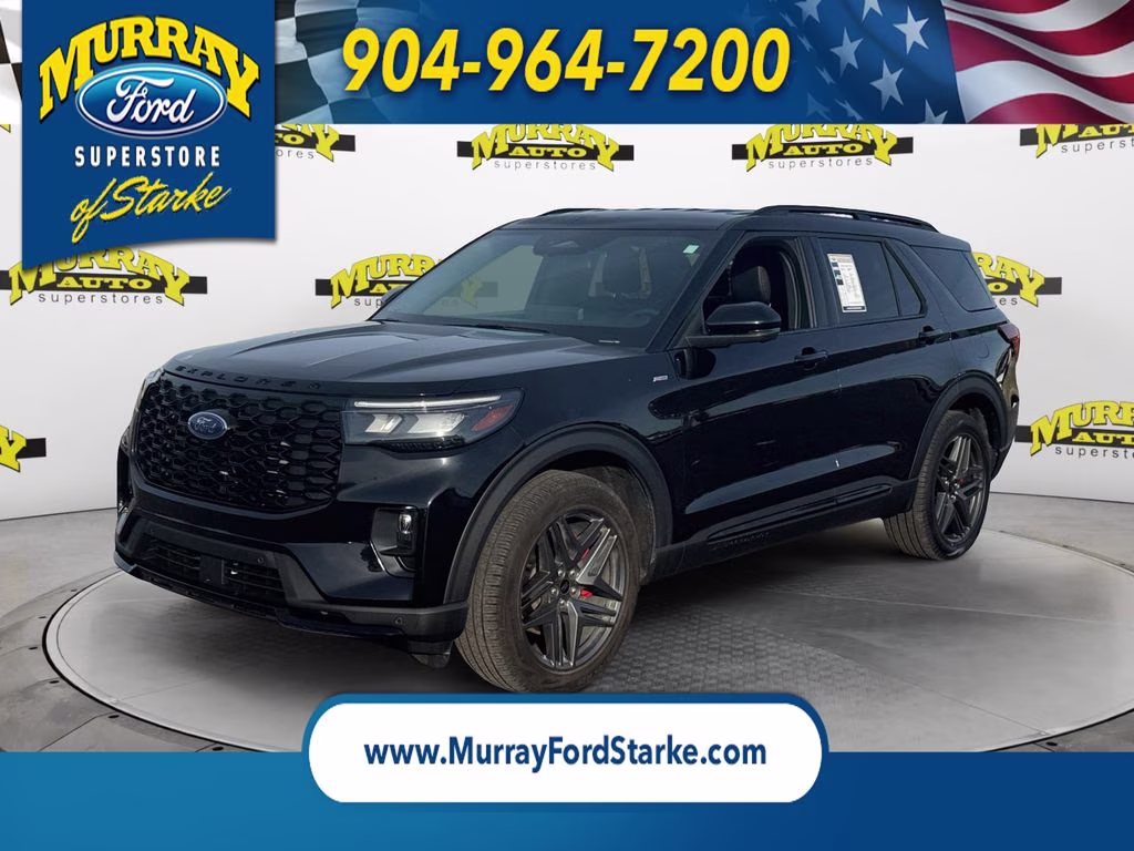 2025 Black Metallic Ford Explorer ST-Line 4X4 SUV