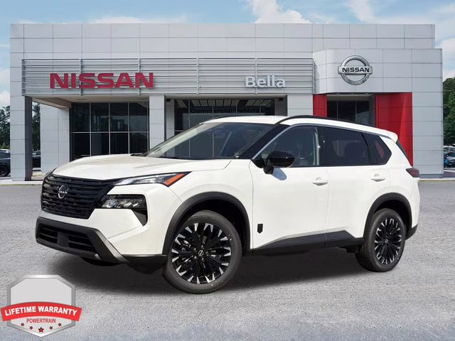 2026 Everest White Pearl Tricoat Nissan Rogue Dark Armor AWD SUV