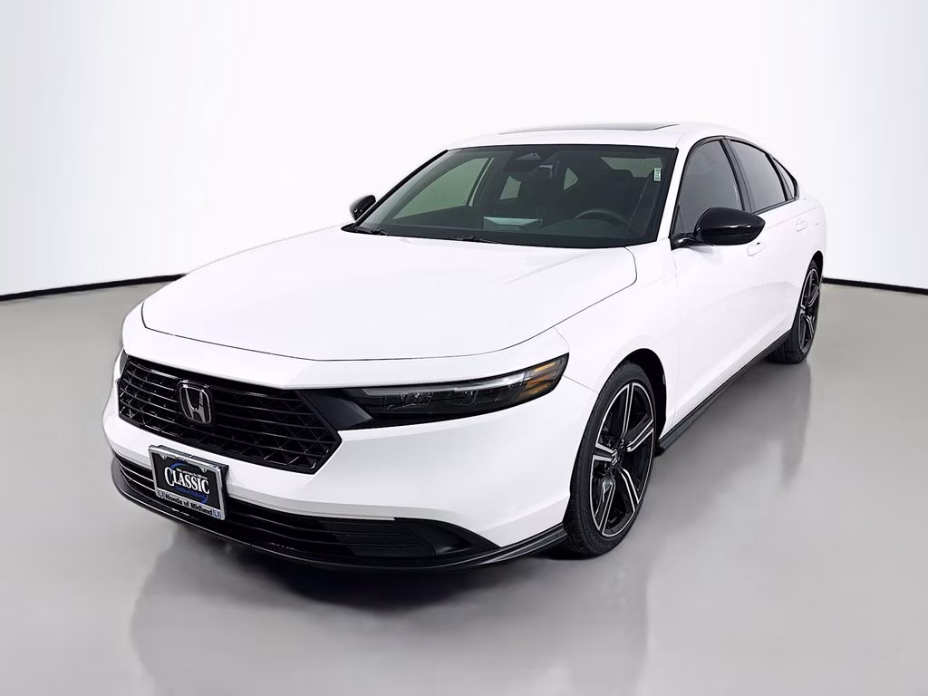 2026 Platinum White Pearl Honda Accord Hybrid Sport FWD Sedan