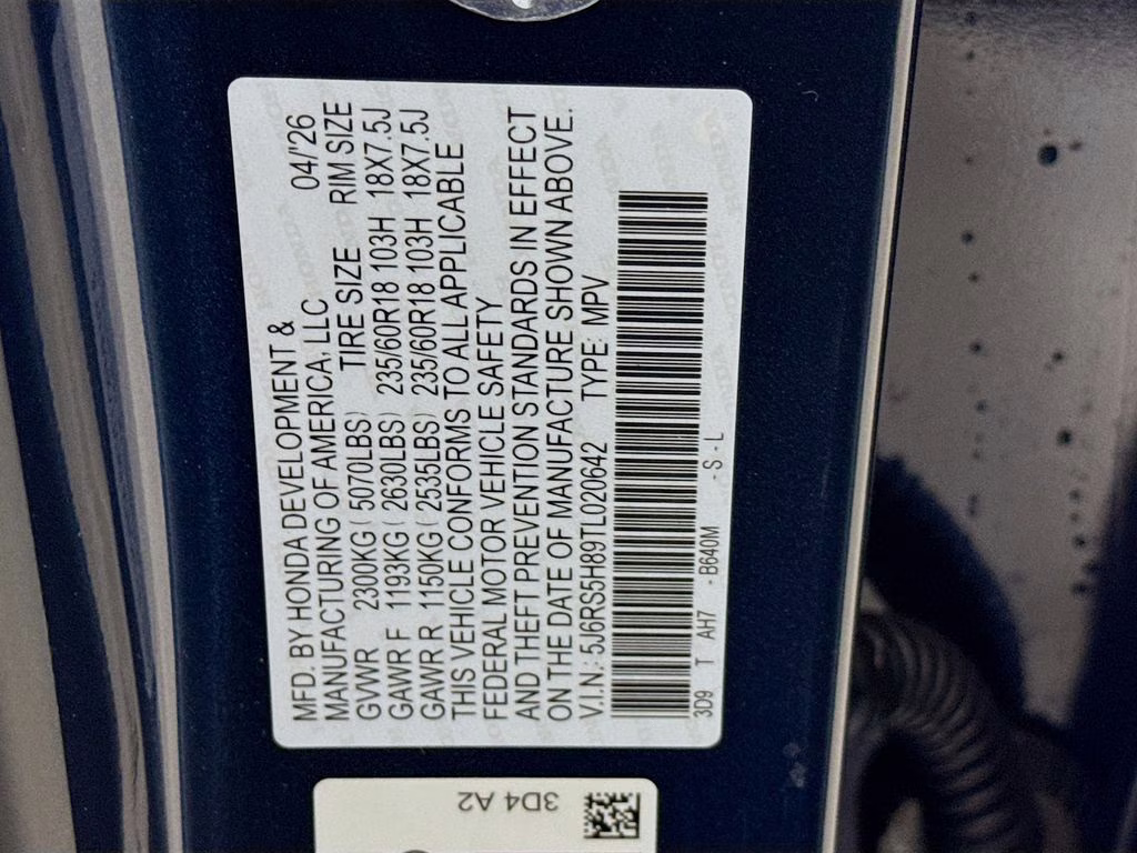 2026 Canyon River Blue Metallic Honda CR-V Hybrid Sport-L FWD SUV