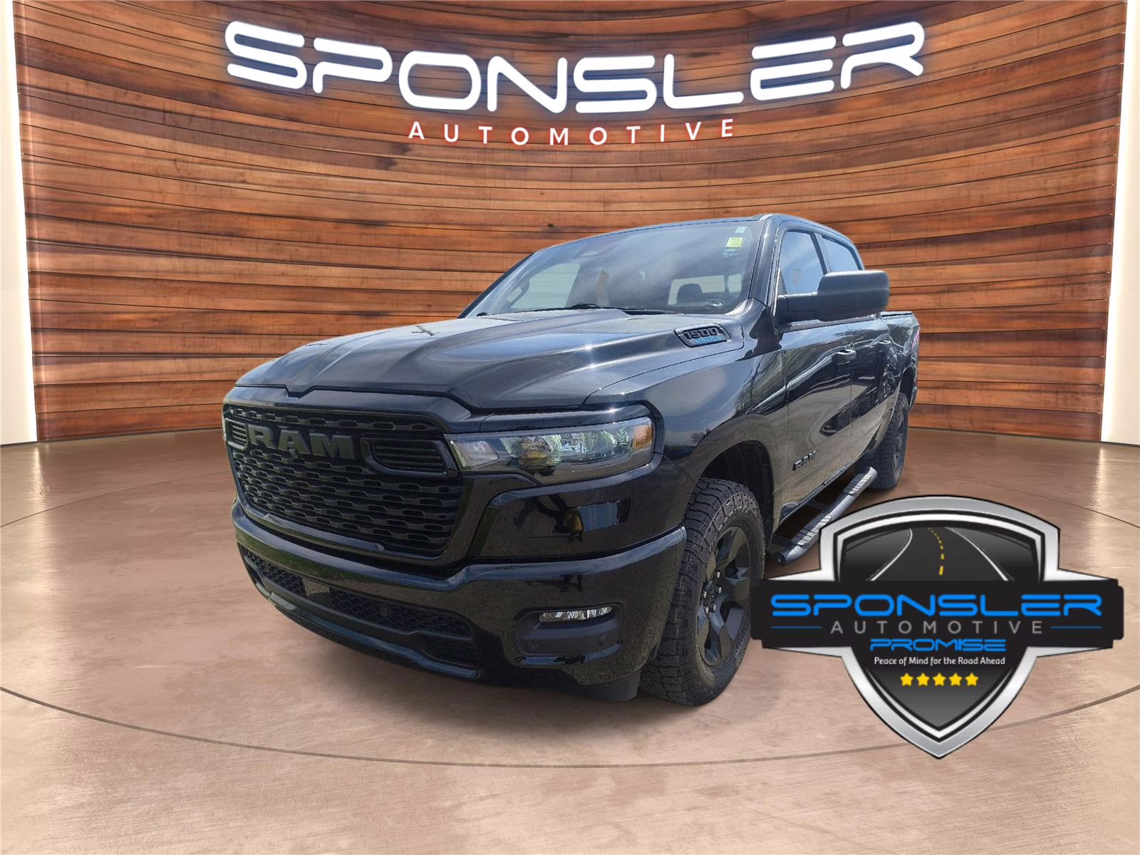2025 Diamond Black Crystal Pearlcoat Ram 1500 Tradesman 4X4 Truck