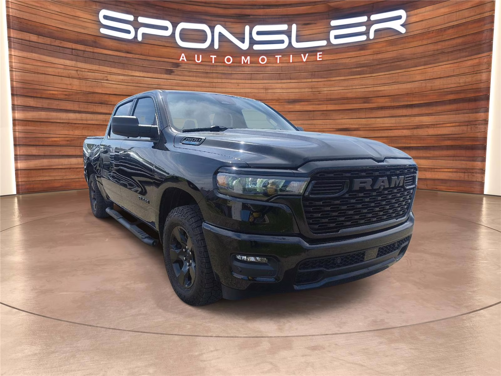 2025 Diamond Black Crystal Pearlcoat Ram 1500 Tradesman 4X4 Truck