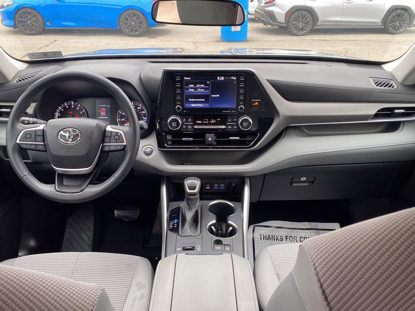 2022 Magnetic Gray Metallic Toyota Highlander LE FWD SUV