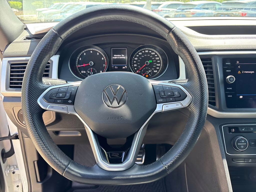 2021 Pure White Volkswagen Atlas Cross Sport 3.6L V6 SE w/Technology R-Line FWD SUV