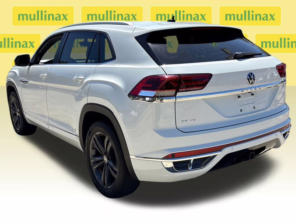 2021 Pure White Volkswagen Atlas Cross Sport 3.6L V6 SE w/Technology R-Line FWD SUV