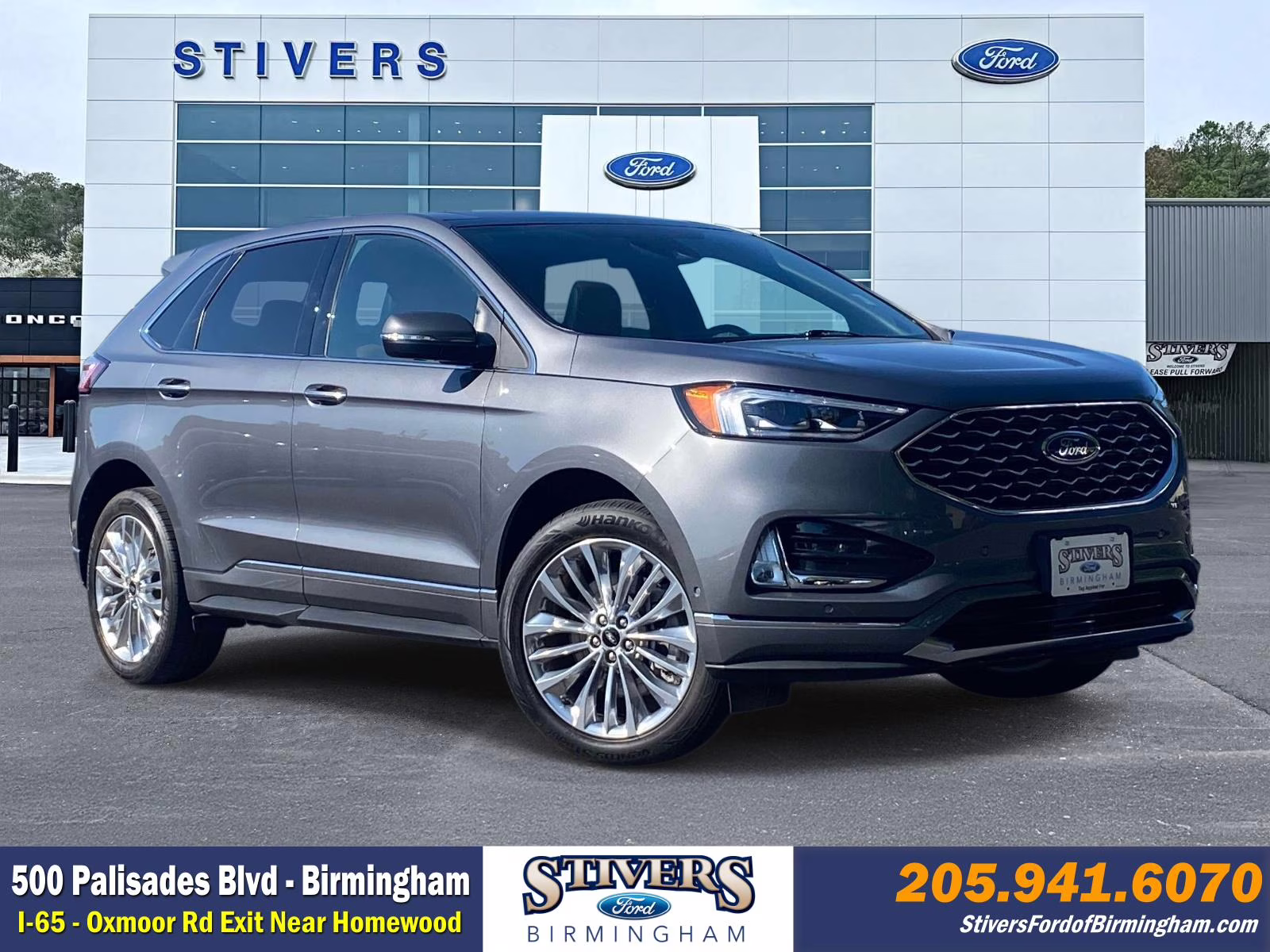 2024 Carbonized Gray Metallic Ford Edge Titanium AWD SUV