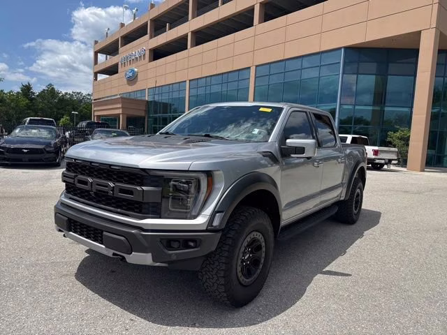 2023 Iconic Silver Metallic Ford F-150 Raptor Crew Cab Pickup 4X4 Truck
